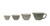 Creative Co-Op DA2318 Set of 4 Batter Bowl Shaped Measuring Cups in Greys