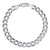Solid 925 Sterling Silver Men's Italian 7mm Cuban Curb Link Chain Bracelet - 8inch