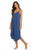 Ekouaer Womens Sleeveless Long Nightgown Slip Night Dress Cotton Sleepshirt Chemise Navy XXL