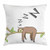 Ambesonne Sloth Throw Pillow Cushion Cover, Arboreal Mammal Sleeping on Branch in Forest Lazy Mood Resting Relaxing Theme, Decorative Square Accent Pillow Case, 20inch  X 20inch , Grey Green Brown