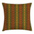 Ambesonne African Throw Pillow Cushion Cover, Abstract Motifs Vertical Borders Folkloric Hippie Antique, Decorative Square Accent Pillow Case, 20inch  X 20inch , Green Brown Yellow