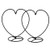 Awesomes Air Plant Stand/Flower Pot Stand Holder Iron Pothook Stand for Hanging Glass Terrarium Big Heart 2 Pack