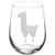 Wine Glass Goblet Cute Llama 17 oz Stemless