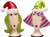 Appletree Design Merry Christmas 2 Ladies Salt and Pepper Set, 3-3/4-Inch
