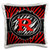 3dRose pc_102905_1 Wicked Red Zebra Initial Letter R-Pillow Case, 16 by 16inch