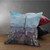Eiffel Tower Square Cushion Pillow Cover Case Aerial View of Eiffel Tower Clear Day Boulevard Busy Town Park Skyscrape Pillowcase Protecter with Zipper Pale Blue Brown 22inch x22inch
