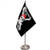 Pirate Skull and Crossbones Surrender The Booty Satin and Chrome Office Desk Table Flag