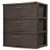 3-Drawer Wide Weave Tower, Espresso