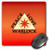 3dRose LLC 8 x 8 x 0.25 Inches Peace Love Warlock on Orange Mouse Pad (mp_13083_1)