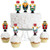 Big Dot of Happiness Christmas Nutcracker - Dessert Cupcake Toppers - Holiday Party Clear Treat Picks - Set of 24