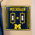 NCAA Michigan Wolverines Art-Glass Double Switch Plate Cover