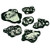 LITKO Space Fighter, Asteroid Template Set, Translucent Grey 6