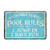 Pattern Pop Personalized Vintage Distressed Look Pool Rules Metal Room Sign