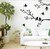 Self-Adhesive Bird Tree Vinyl Wall Stickers Decals Word Decoration Black Home Office Wall Decor Sticker 45X60Cm
