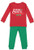 Dear Santa My Brother Did It - Christmas Youth Pajama Set Red Top/Kelly Bottoms, Youth 10
