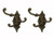 Cast Iron Swivel Wall Hook Bracket with 3 Hooks - Set of 2