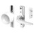Prime-Line Products  K 5151 Screen Door Universal Knob Latch with Adjustable Centers, White