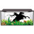 bybyhome Aquarium Backdrop Sticker Cartoon,Cowboy Horse Silhouette Paper Cling L24 X H12 Inch