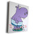 3dRose Dooni Designs Random Toons - Heavy Hippo Breaking Scale Diet Humor - Museum Grade Canvas Wrap cw_104200_1