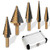 EONLION 5pcs Step Drill Bit Set, Hss Cobalt Multiple Hole 50 Sizes Titanium Step Drill Bits Tool with an Carrying Case