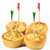 Red  and  Green Frill Toothpicks  200 Wooden Cellophane Food  and  Appetizer Picks  2.5inch  Soodhalter Par-T-Frills