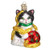 Old World Christmas Holiday Kitten Glass Blown Ornament