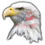 U.S. American Flag Eagle Head Magnet 3inch  Weather and UV Resistant