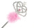 U.S. Toy Princess Wand with Pink Feathers and Star