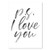 P.S. I Love You Watercolor Script Print  Unframed