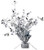 Anniversary Gleam _N Burst Centerpiece -silver- Party Accessory  -1 count- -1 Pkg-