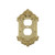 Nostalgic Warehouse 720088 Victorian Switch Plate with Outlet Unlacquered Brass