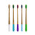 N-amboo Bamboo Toothbrush Soft Bristles Colorful Bristles Adult Toothbrush Eco-Friendly Toothbrush Pack of 5