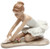 Cosmos Gifts 20865 Ballerina in White Ceramic Figurine, 3-7/8-Inch
