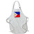 3dRose Photo of Phillipines Flag Button - Full Length Apron, 22 by 30-Inch, black, with Pockets (apr_98472_4)