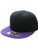 L.O.G.A. Plain Adjustable Snapback Hats Caps Flat Bill Visor - Black Purple