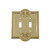 Nostalgic Warehouse 720071 Meadows Switch Plate with Double Toggle, Unlacquered Brass