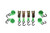 SmartStraps Ratchet Straps - 10ft GRN Stand Ratchet 4pk 900lb