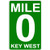 U.S. Custom Stickers Mile 0 Key West Road Sign Sticker  3inch
