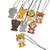 U.S. Toy Dozen Wiggling Assorted Wild Animal Necklaces