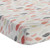 Lambs & Ivy Family Tree Coral/Gray/Gold Feather Fitted Crib Sheet