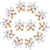 PAGOW 12PCS Mini Pearl Claw Clip  Retro Hair Clips with Daisy Flower  Sweet Artificial Bangs Clips Decorative Hair Accessories for Women Girls