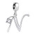 TGLS Sparkling Initial N Letter Charm Clear Crystal Alphabet Dangle Beads for Charms Bracelets and Necklaces