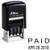 Shiny Self Inking Rubber Date Stamp - PAID - S-303 - BLACK INK -42511-PAID-K-