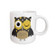 3dRose Cute Yellow Polka Dot Owl Mug, 11-Ounce