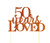 All About Details Copper 50-Years-Loved Cake Topper
