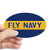 CafePress U.S. Navy  Fly Navy -Blue  and  Gold- Oval Bumper Sticker  Euro Oval Car Decal