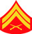 U.S. Marine Corps Gold on Red Chevron Window Decal -Corporal -Cpl--