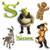 Popfunk Shrek Collectible Stickers with Donkey  Gingy and Puss _n Boots