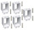 iMBAPrice BE1-5 -1-Gang- Electrical Power Outlet Box Extender - White  -5-Pack- with 6-32 Flat Head screws