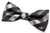Retreez Tartan Check Patterns Woven Microfiber Pre-tied Bow Tie -Width  4.5inch - - Black and Grey
